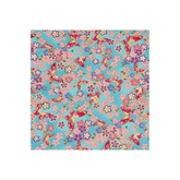 Metallic Cotton Blossoms and Buterflies Blue - 14-3000-0305